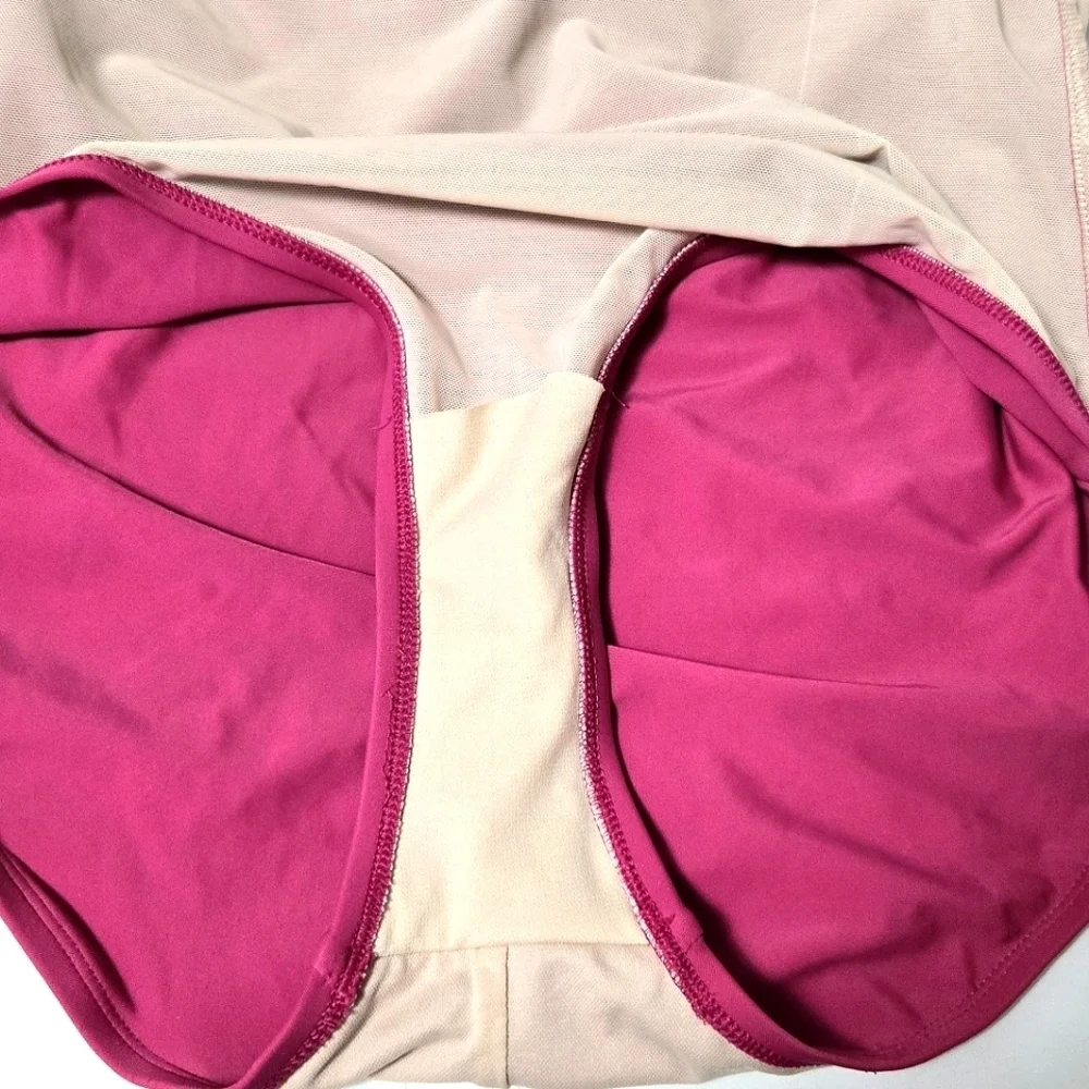 Kona Sol one Shoulder, Ruffle, One Piece Swimsuit. Pink, 14